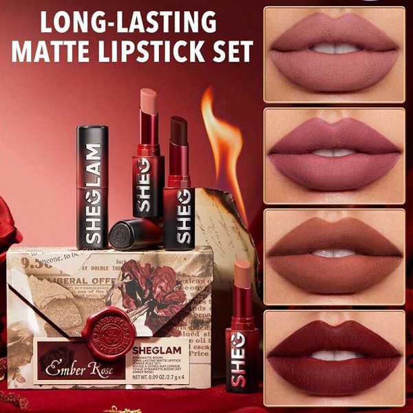 پک رژ جامد 4 عددی امبر رز شیگلم پک رژ جامد 4 عددی امبر رز شیگلم