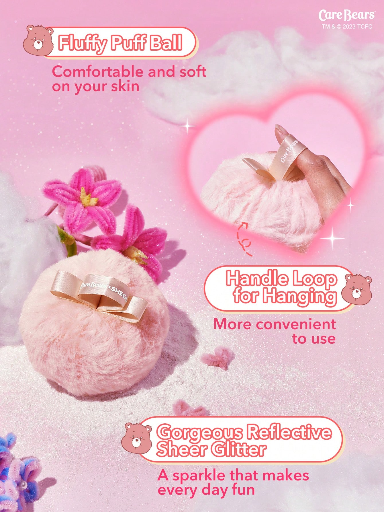 پاف هایلایتر چندکاره خرس مهربان شیگلم پاف هایلایتر چندکاره خرس مهربان شیگلم