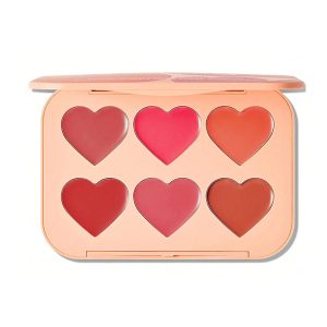 پالت رژگونه کرمی 6 تایی قلبی شیگلم